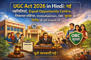 UGC Act 2026 in Hindi: नई गाइडलाइंस, शिकायत प्रक्रिया और विरोध